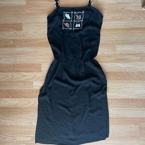 Artsy Black Dress with Unique Design